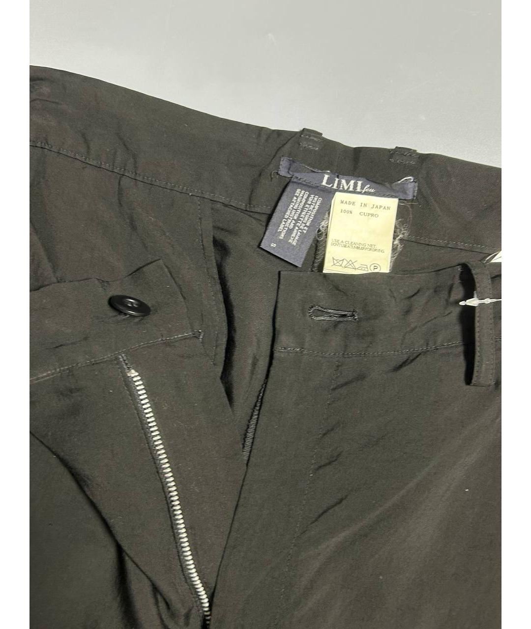 YOHJI YAMAMOTO Черные хлопковые прямые брюки, фото 3
