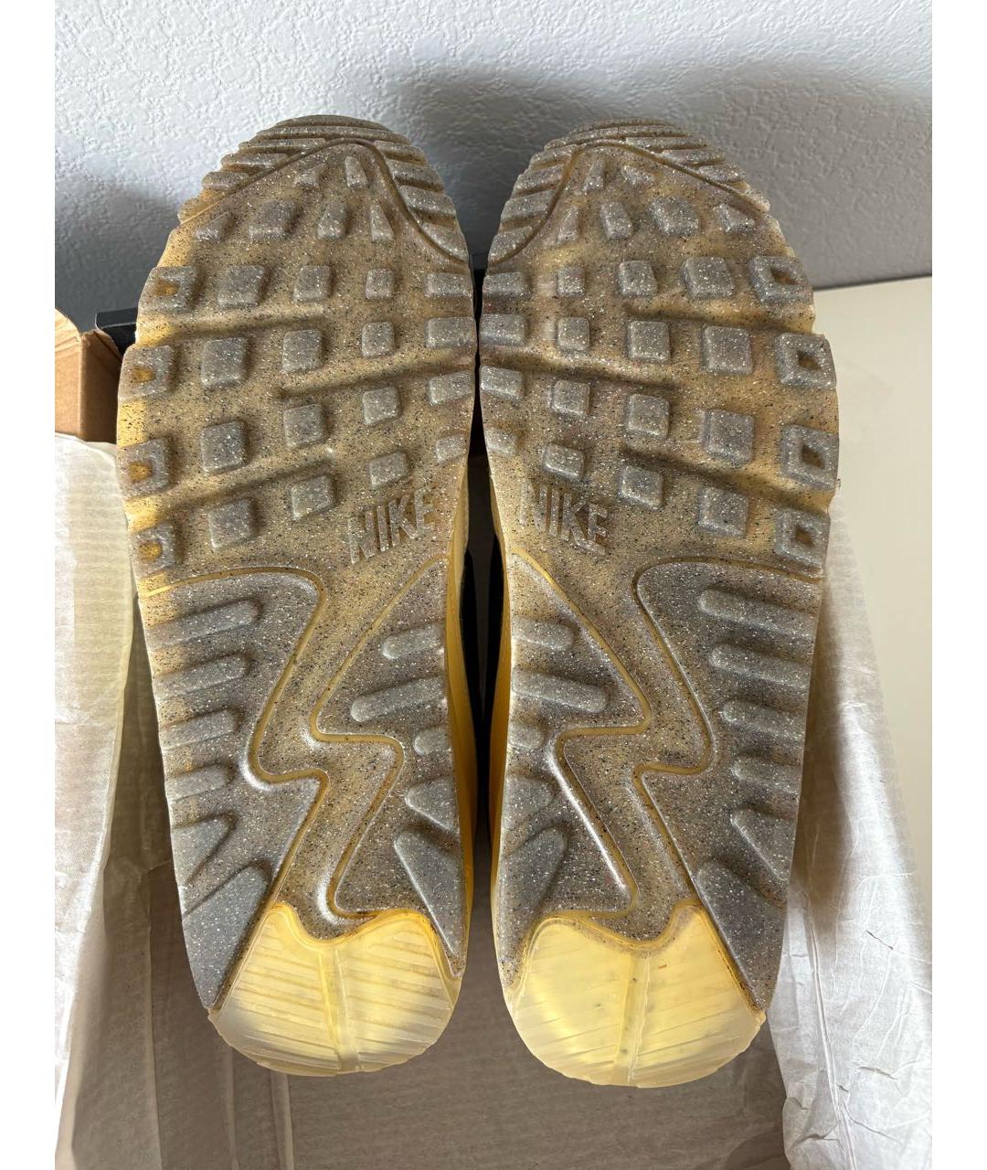 NIKE Бежевые текстильные низкие кроссовки / кеды, фото 5