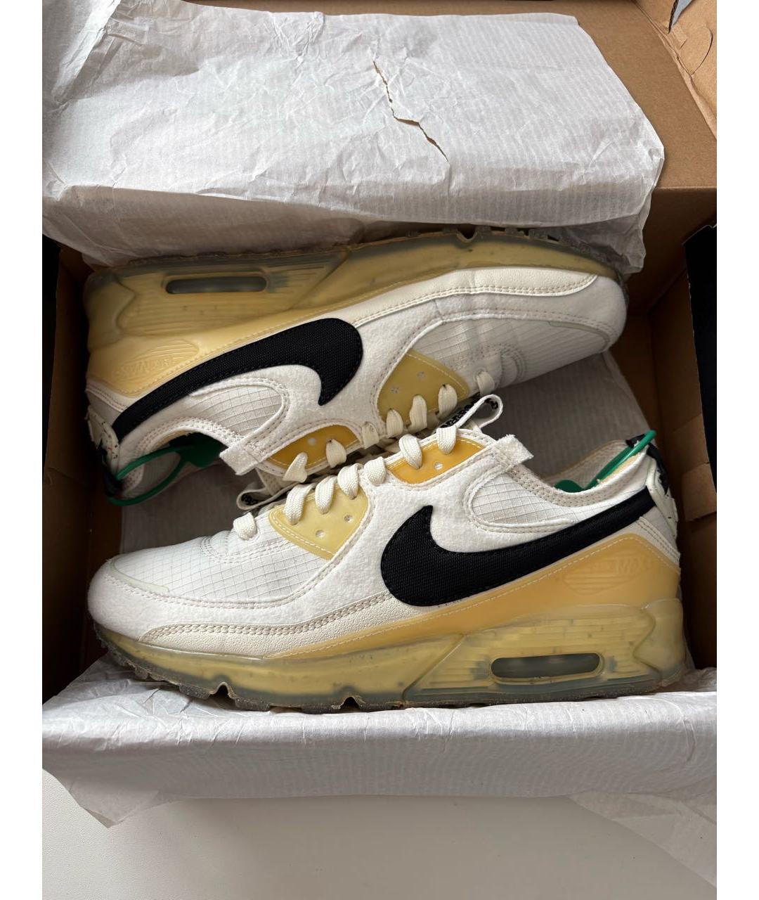NIKE Бежевые текстильные низкие кроссовки / кеды, фото 2