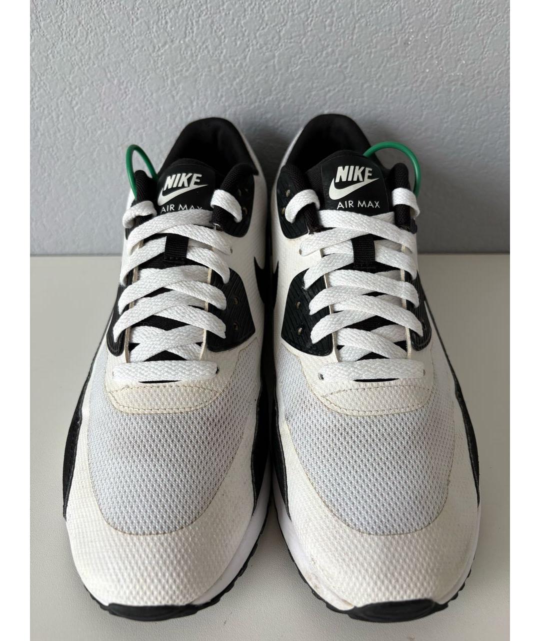 NIKE Белые текстильные низкие кроссовки / кеды, фото 3