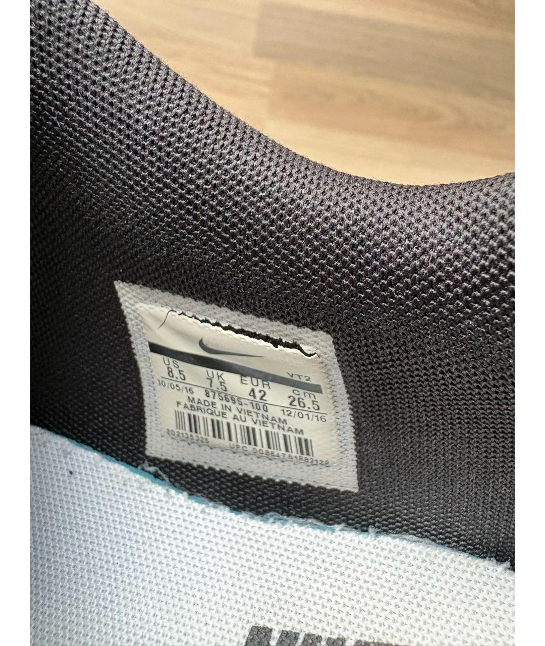 NIKE Белые текстильные низкие кроссовки / кеды, фото 6