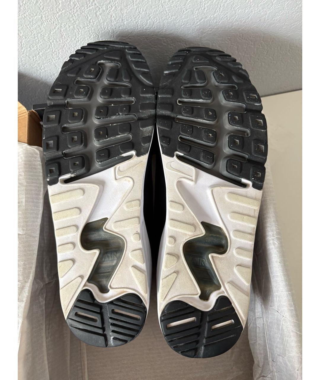 NIKE Белые текстильные низкие кроссовки / кеды, фото 5