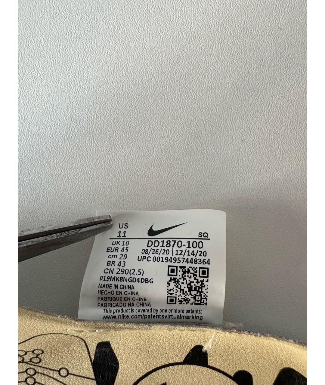NIKE Бежевые замшевые низкие кроссовки / кеды, фото 7