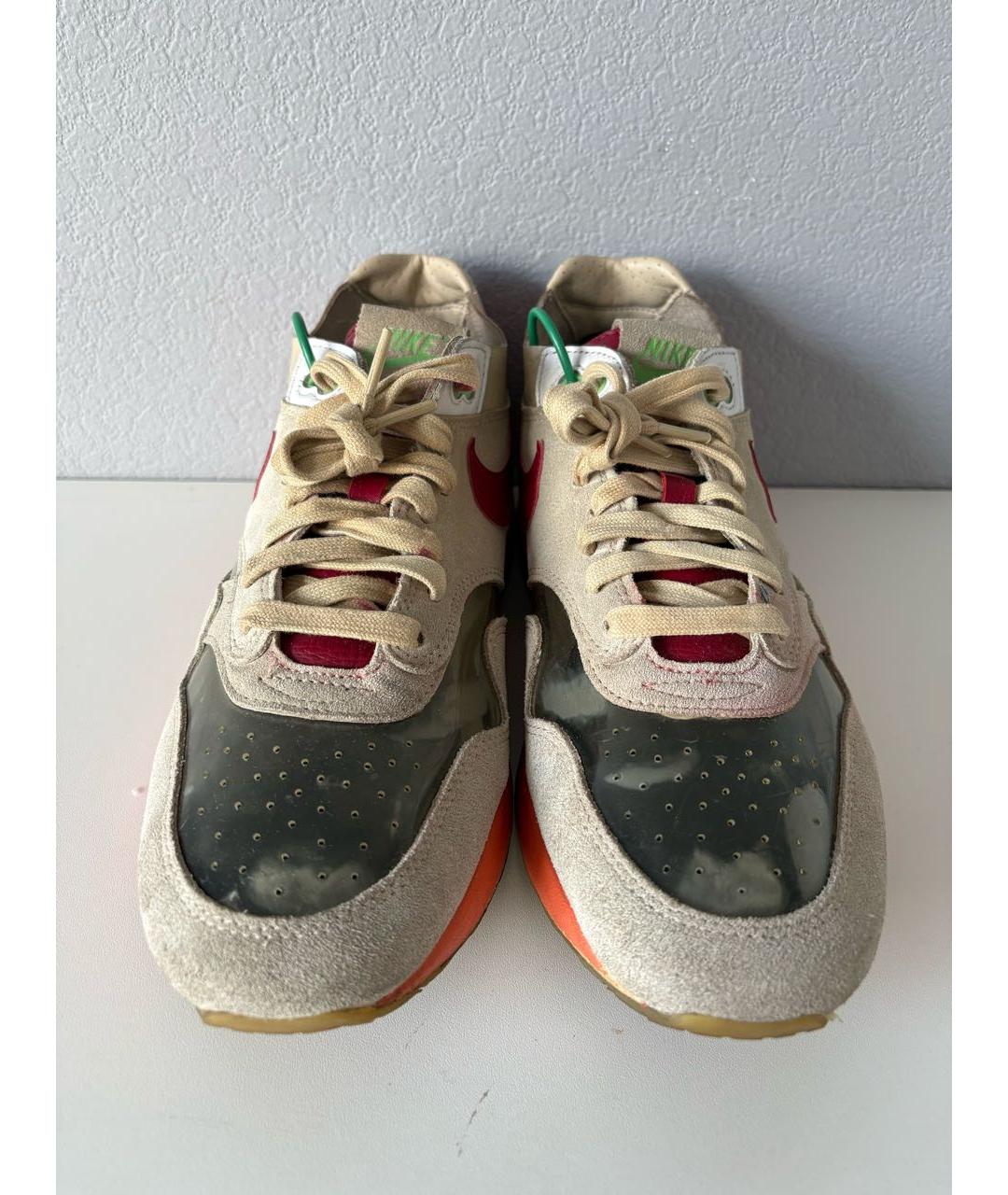 NIKE Бежевые замшевые низкие кроссовки / кеды, фото 4