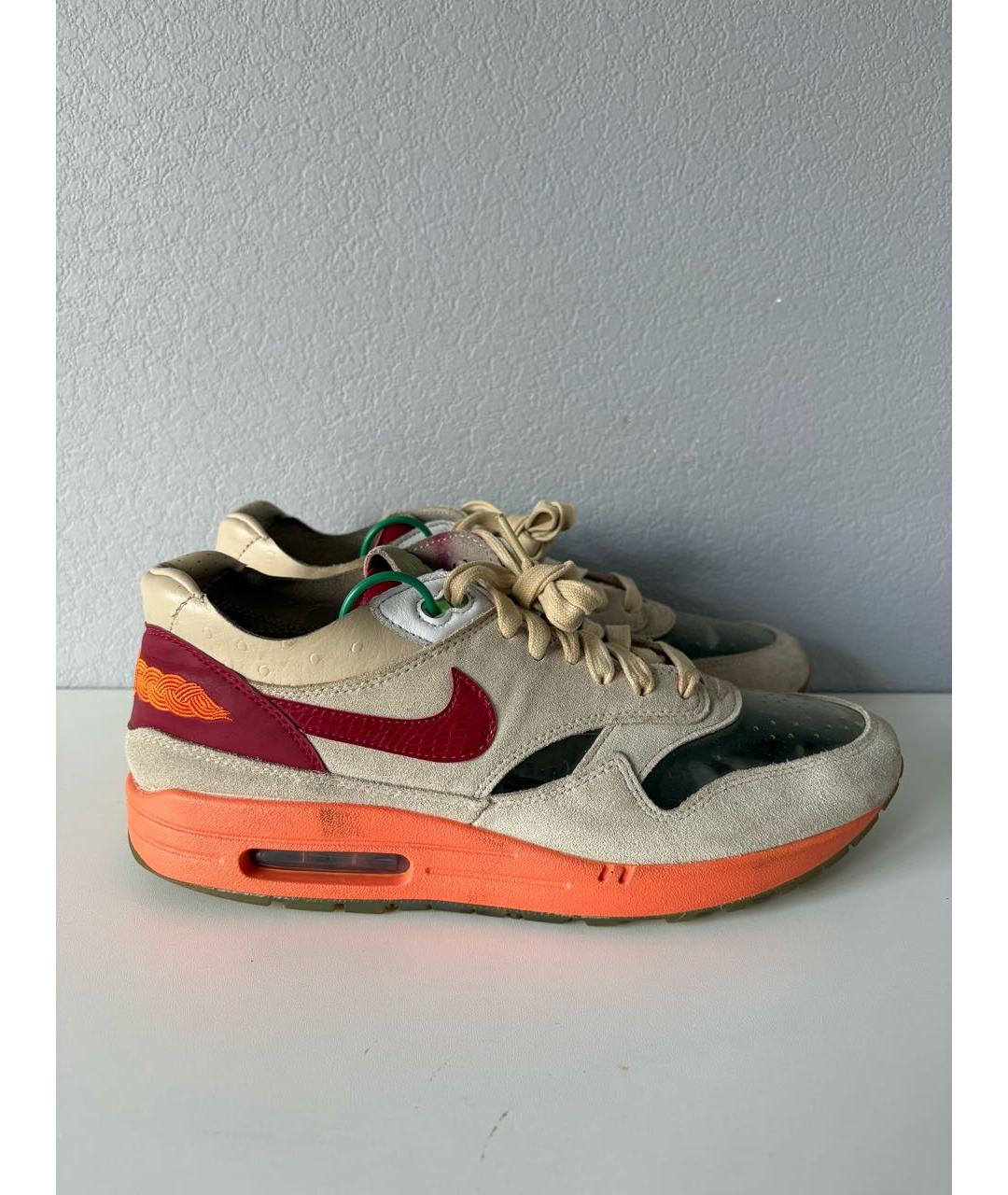 NIKE Бежевые замшевые низкие кроссовки / кеды, фото 3