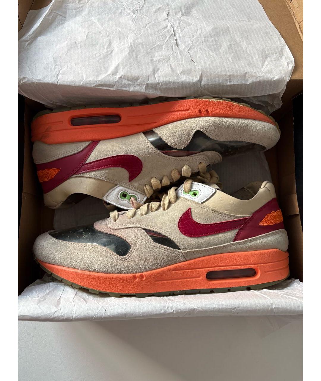 NIKE Бежевые замшевые низкие кроссовки / кеды, фото 2