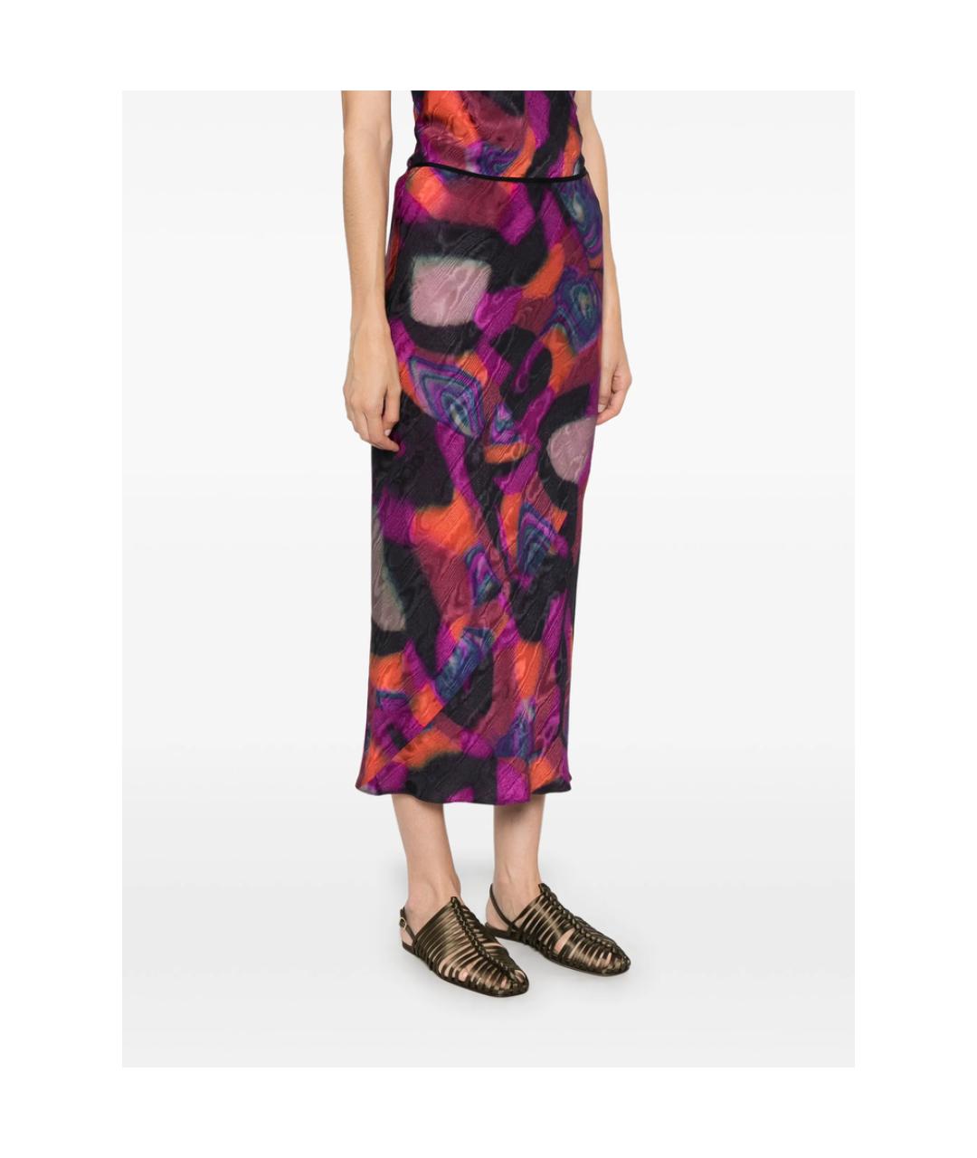 DRIES VAN NOTEN Мульти вискозная юбка миди, фото 4