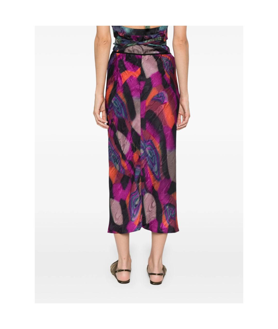 DRIES VAN NOTEN Мульти вискозная юбка миди, фото 5
