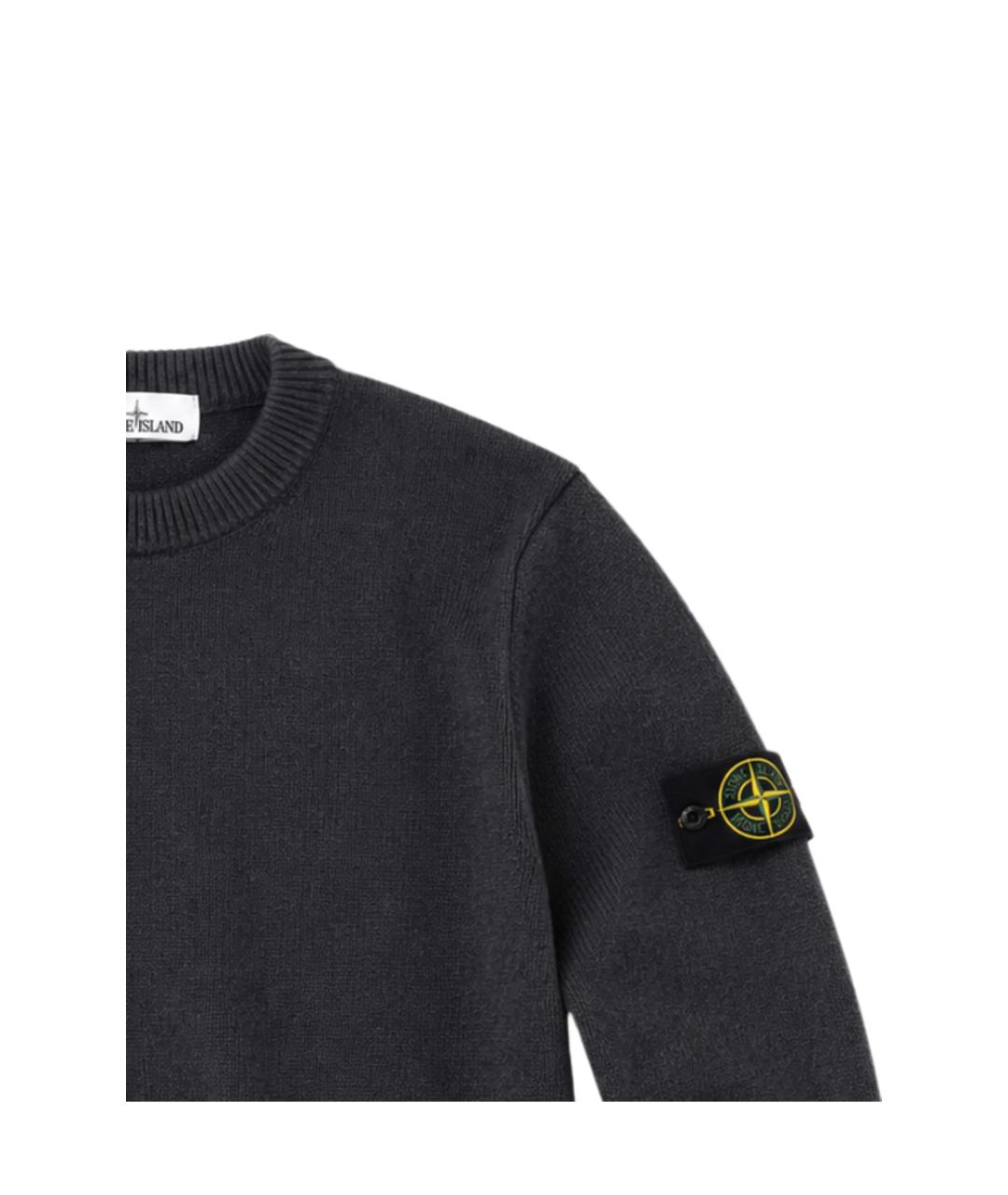 STONE ISLAND Серый шерстяной джемпер / свитер, фото 3