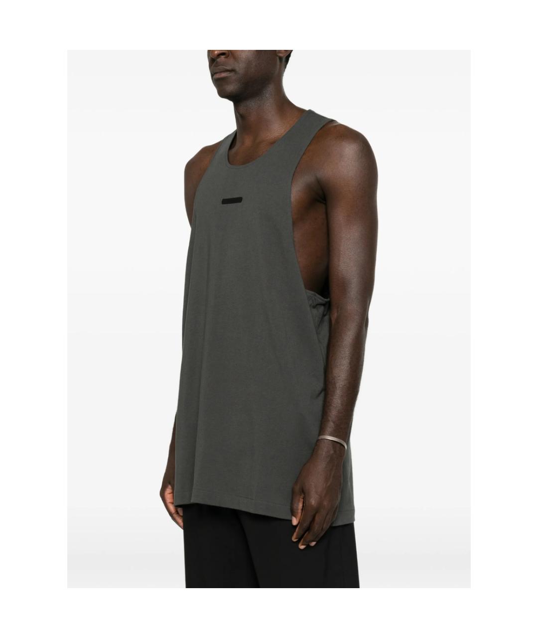 FEAR OF GOD ESSENTIALS Серая хлопковая майка, фото 4