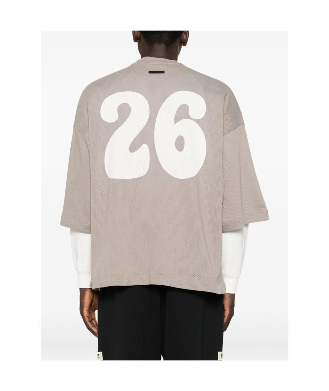 FEAR OF GOD ESSENTIALS Серая хлопковая футболка, фото 3