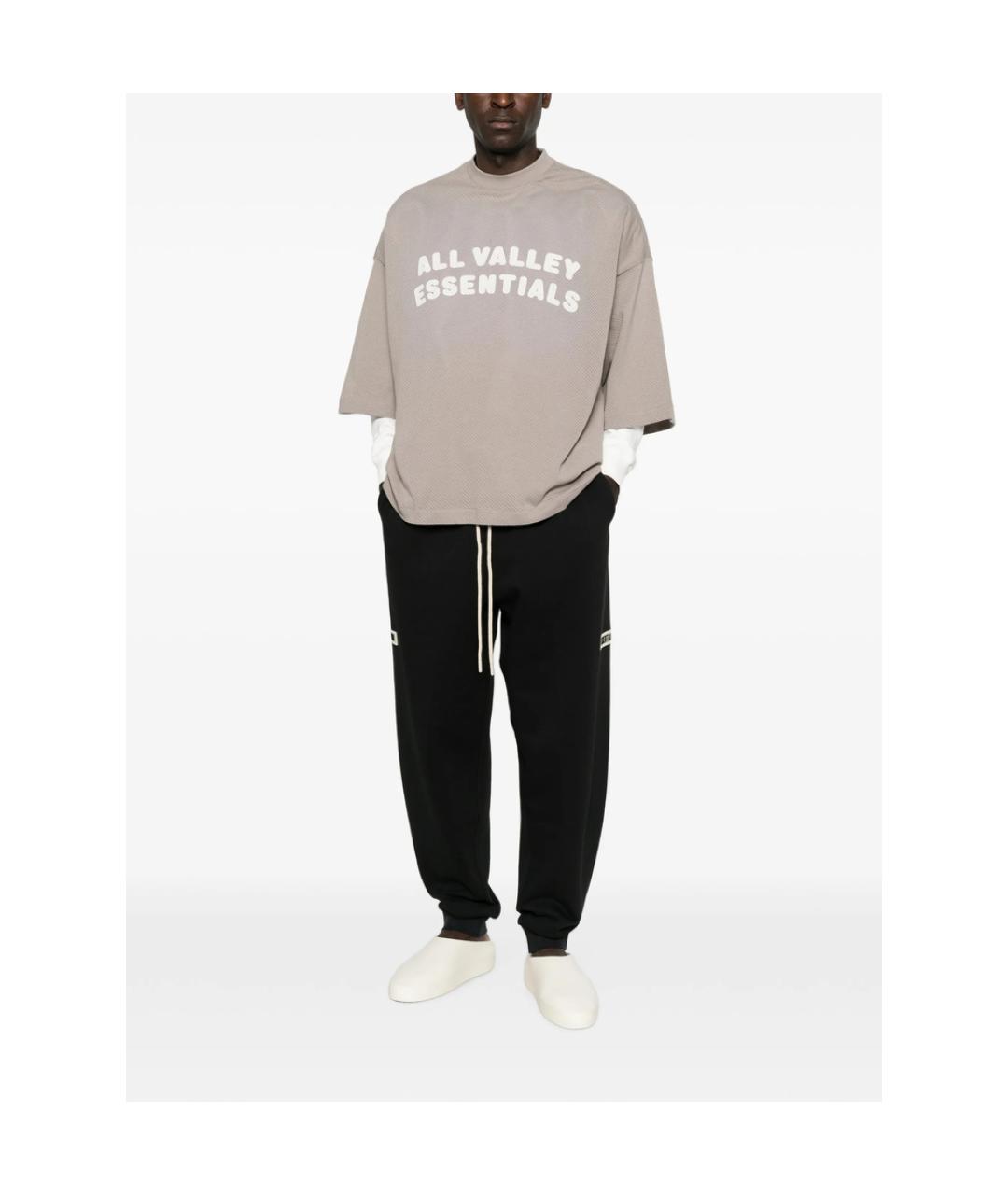 FEAR OF GOD ESSENTIALS Серая хлопковая футболка, фото 5