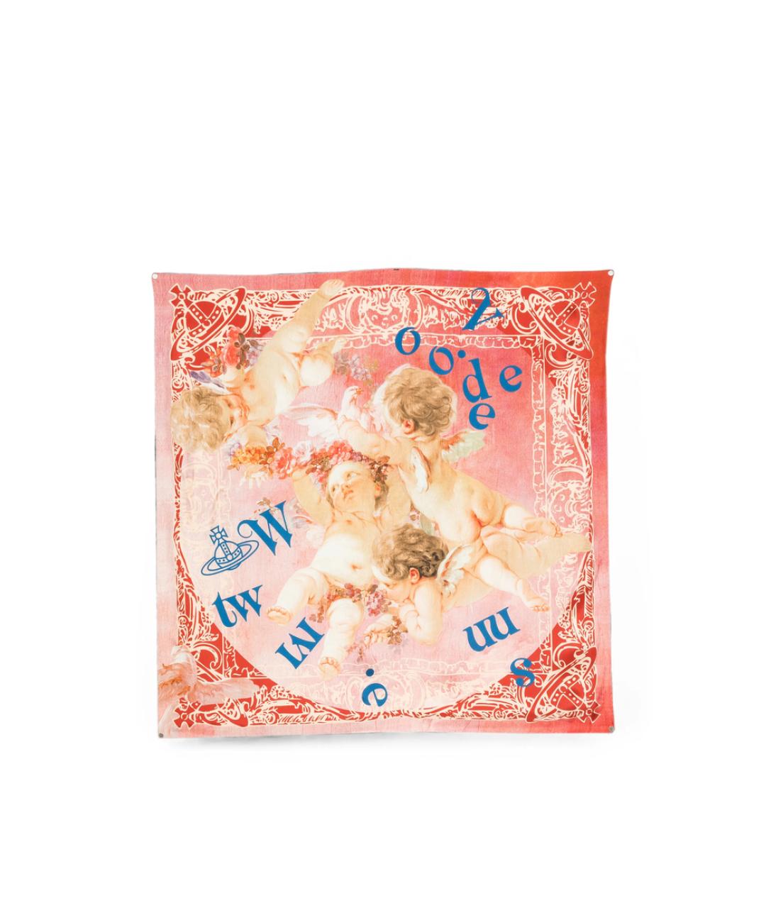 VIVIENNE WESTWOOD Розовый шелковый шарф, фото 1