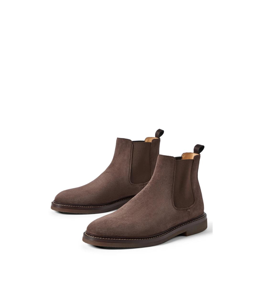 BRUNELLO CUCINELLI Коричневые замшевые высокие кроссовки / кеды, фото 3