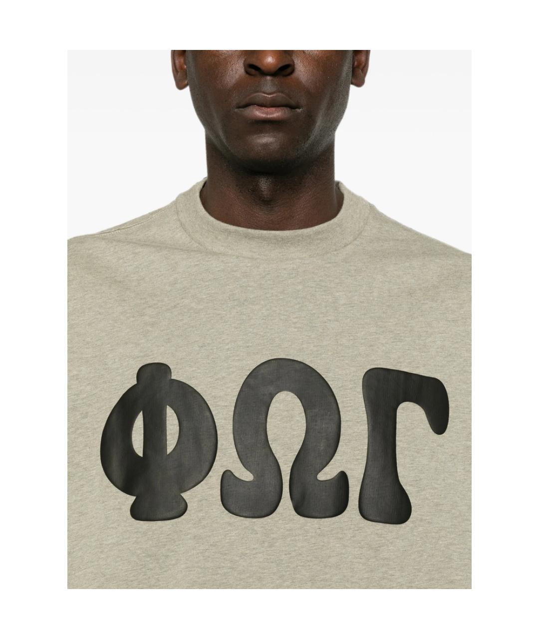 FEAR OF GOD ESSENTIALS Серая хлопковая футболка, фото 3