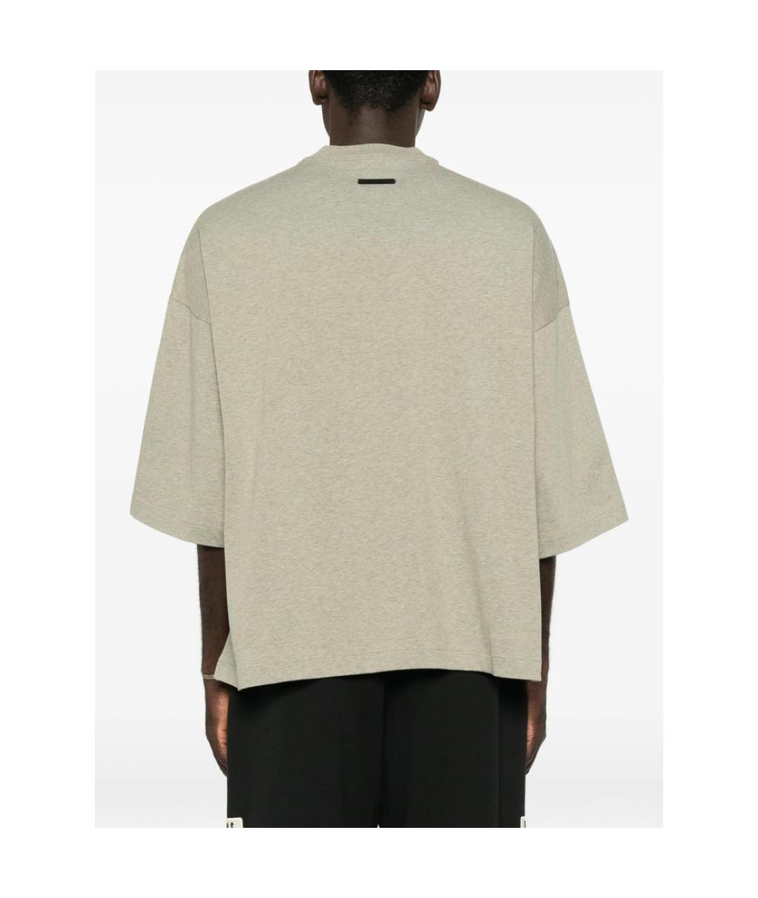 FEAR OF GOD ESSENTIALS Серая хлопковая футболка, фото 4
