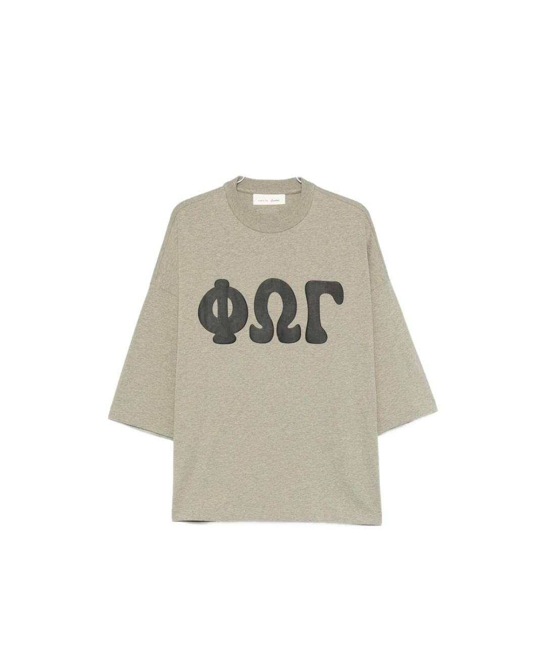 FEAR OF GOD ESSENTIALS Серая хлопковая футболка, фото 6