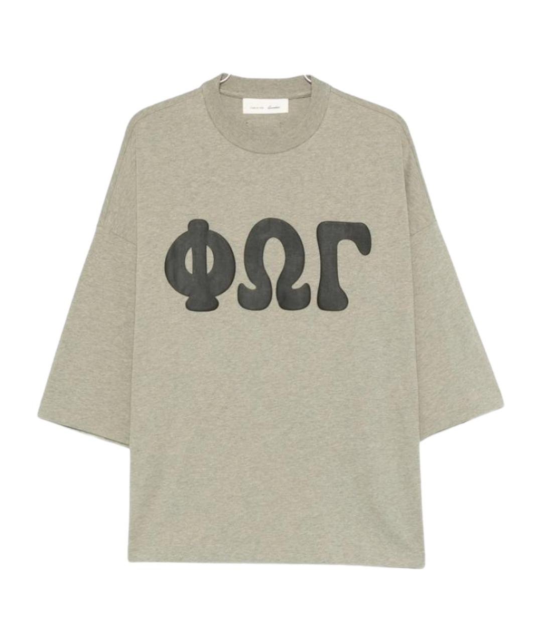 FEAR OF GOD ESSENTIALS Серая хлопковая футболка, фото 1