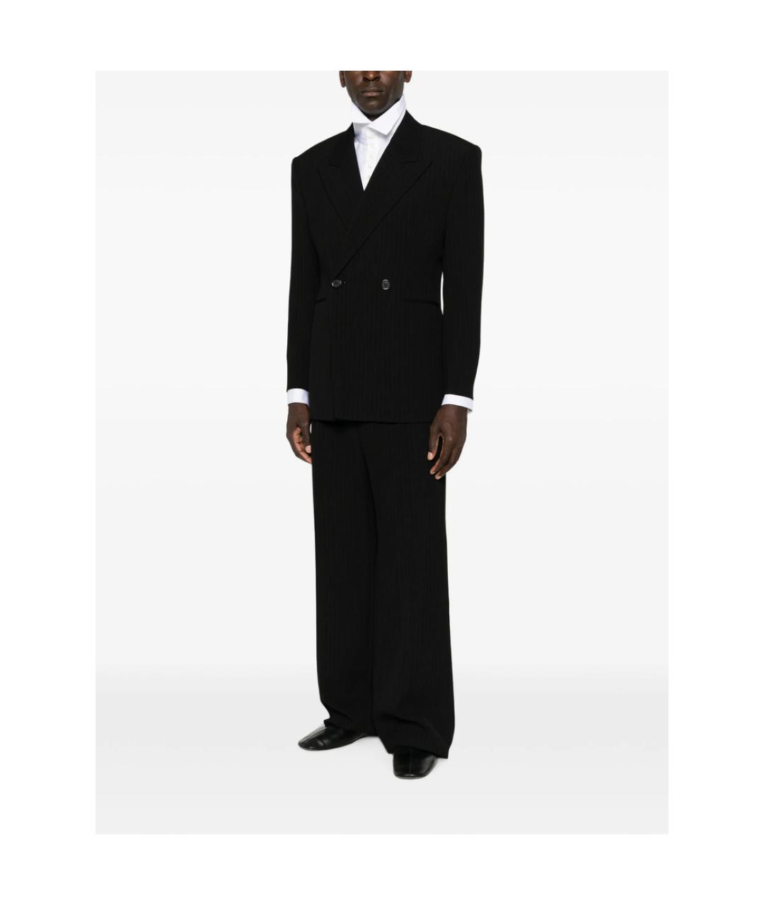 SAINT LAURENT Черные шерстяные классические брюки, фото 2