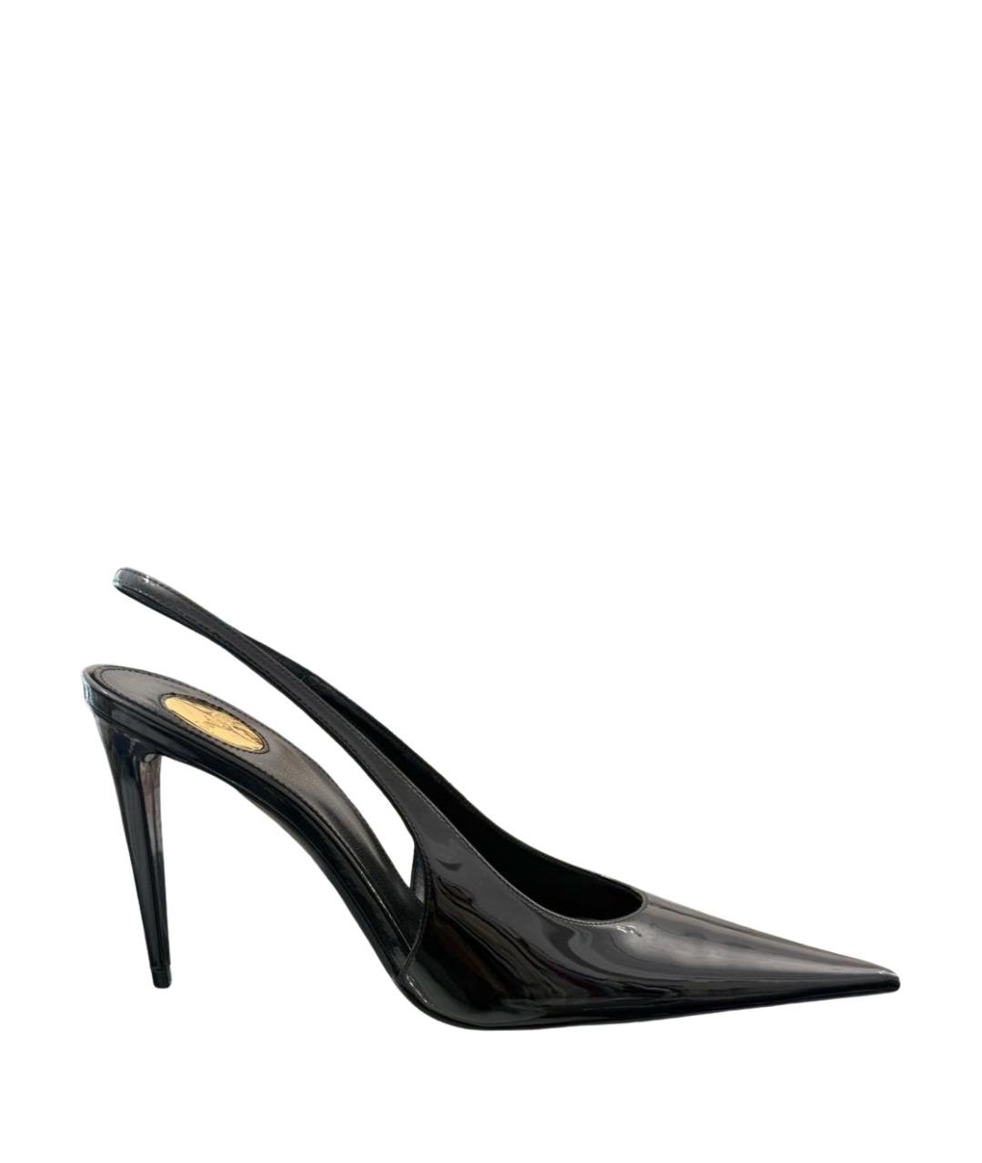 SAINT LAURENT Черные туфли из лакированной кожи, фото 1