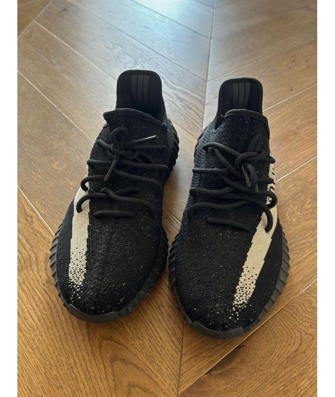 ADIDAS YEEZY Черные текстильные низкие кроссовки / кеды, фото 3