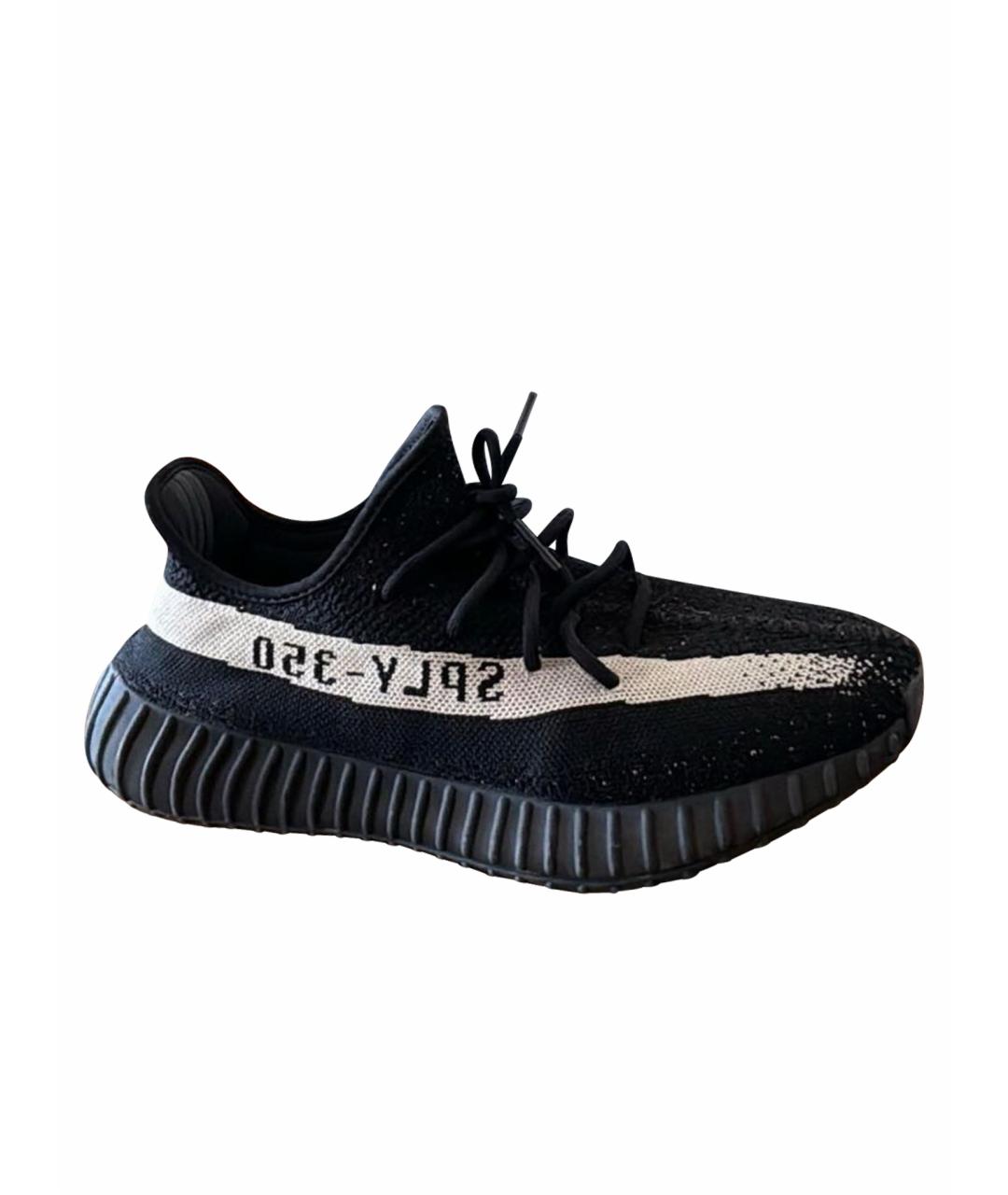 ADIDAS YEEZY Черные текстильные низкие кроссовки / кеды, фото 6