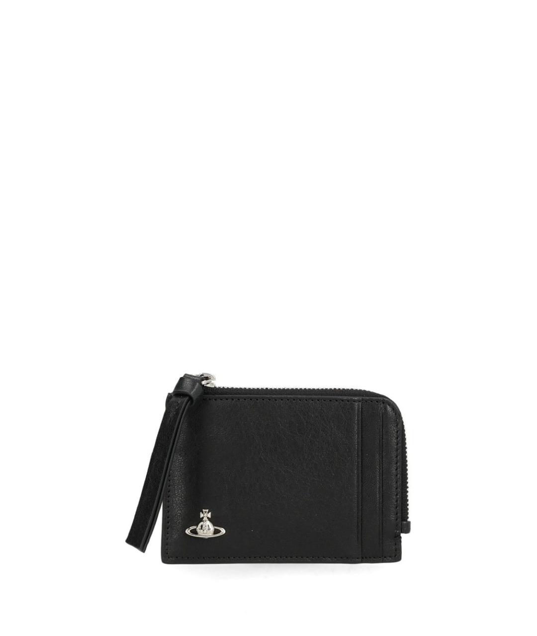 VIVIENNE WESTWOOD Черный кожаный кошелек, фото 1