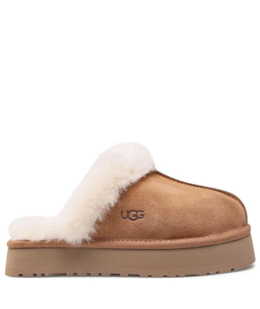 UGG Коричневые замшевые мюли, фото 3