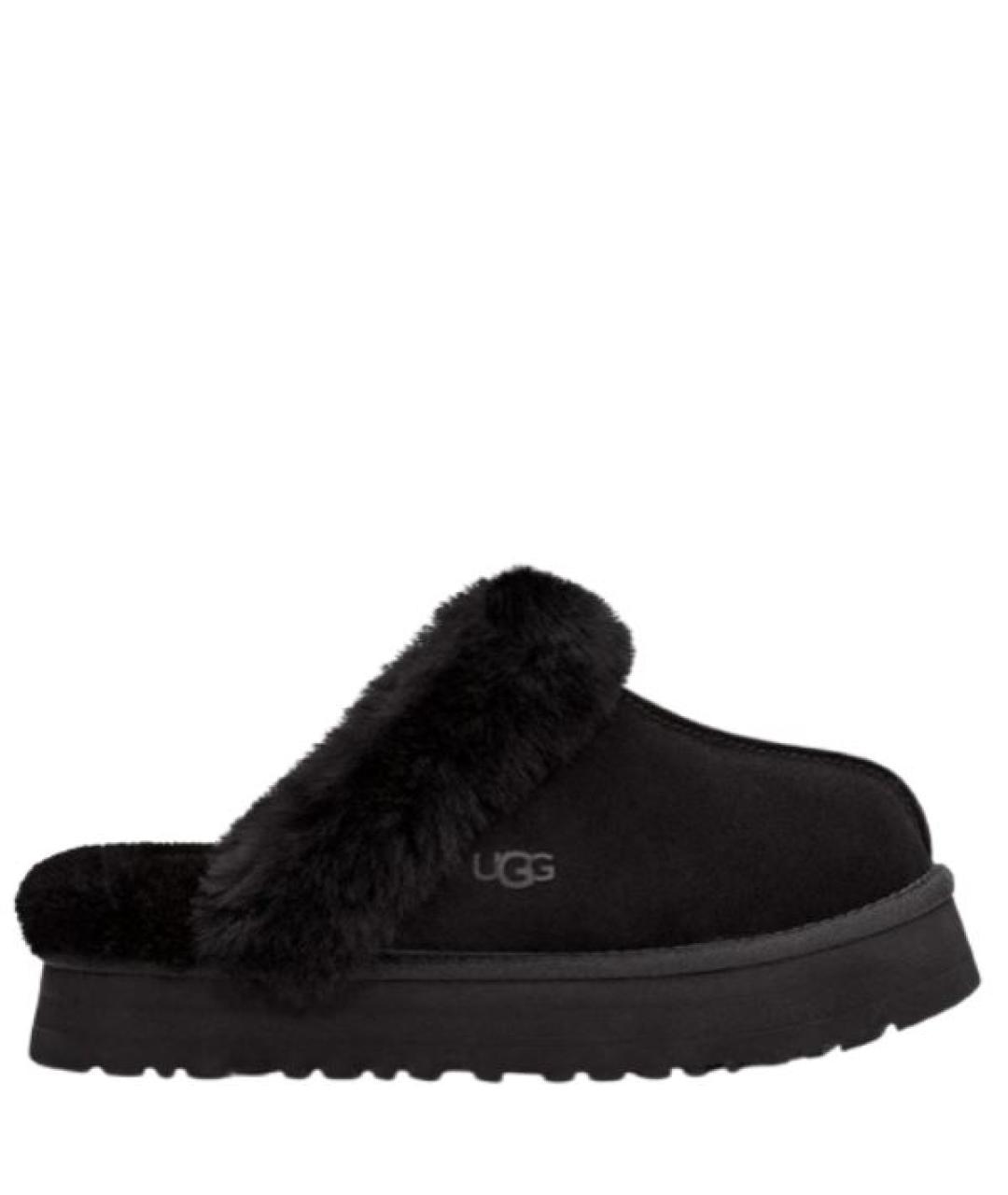UGG Черные замшевые сабо, фото 1