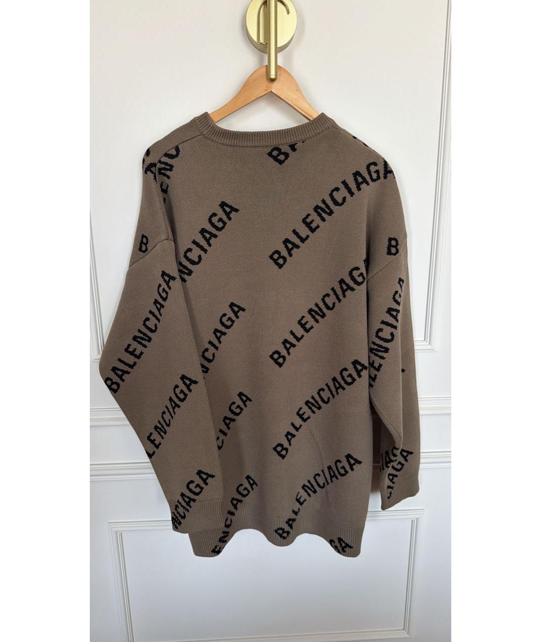 BALENCIAGA Коричневый шелковый джемпер / свитер, фото 6