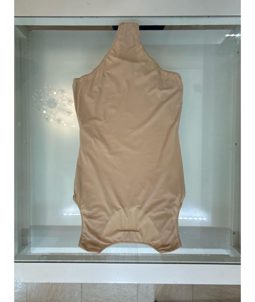 MM6 MAISON MARGIELA Бежевая полиамидовая майка, фото 2