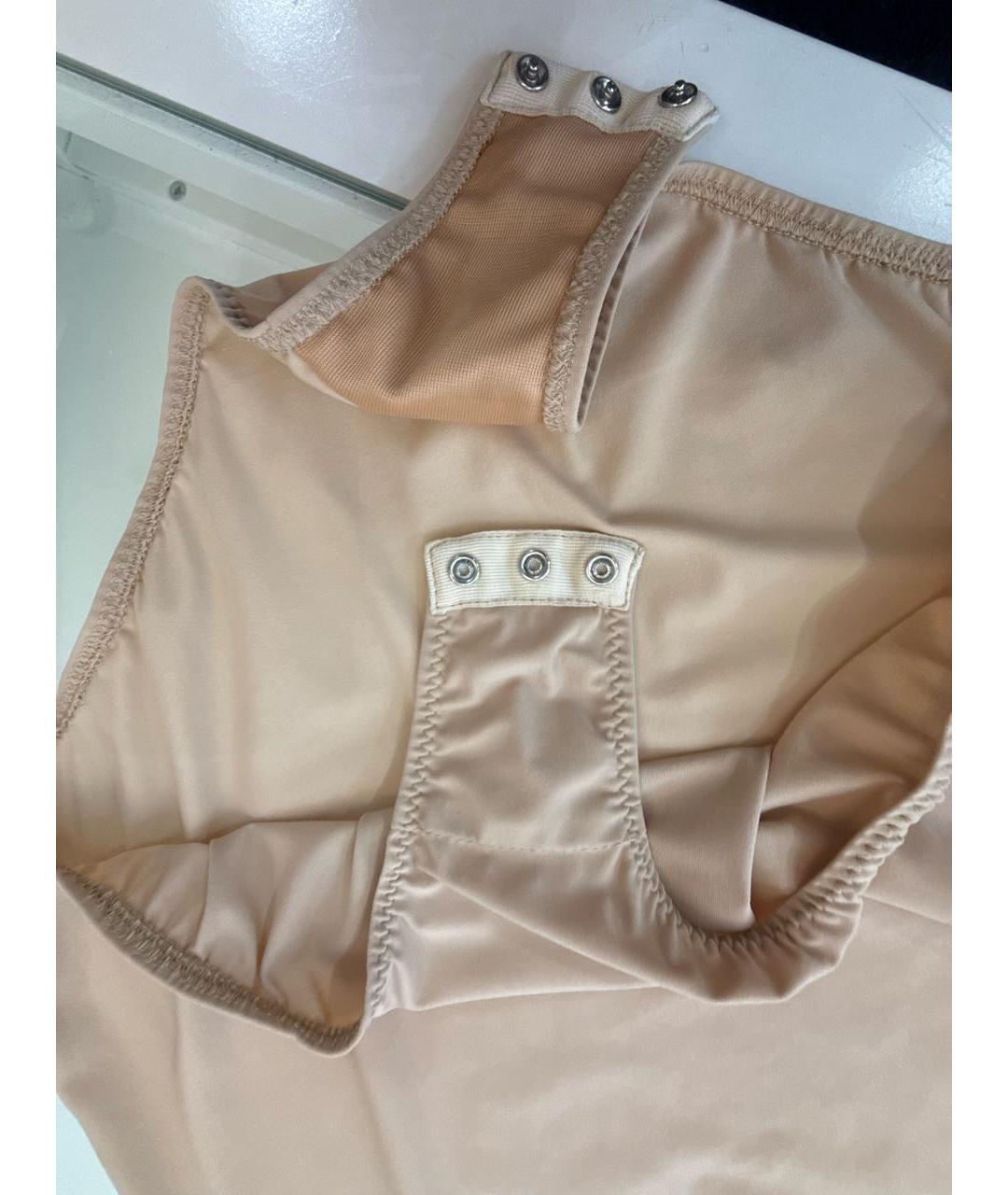 MM6 MAISON MARGIELA Бежевая полиамидовая майка, фото 6