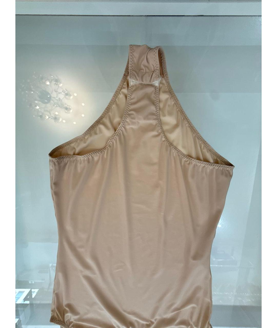 MM6 MAISON MARGIELA Бежевая полиамидовая майка, фото 4