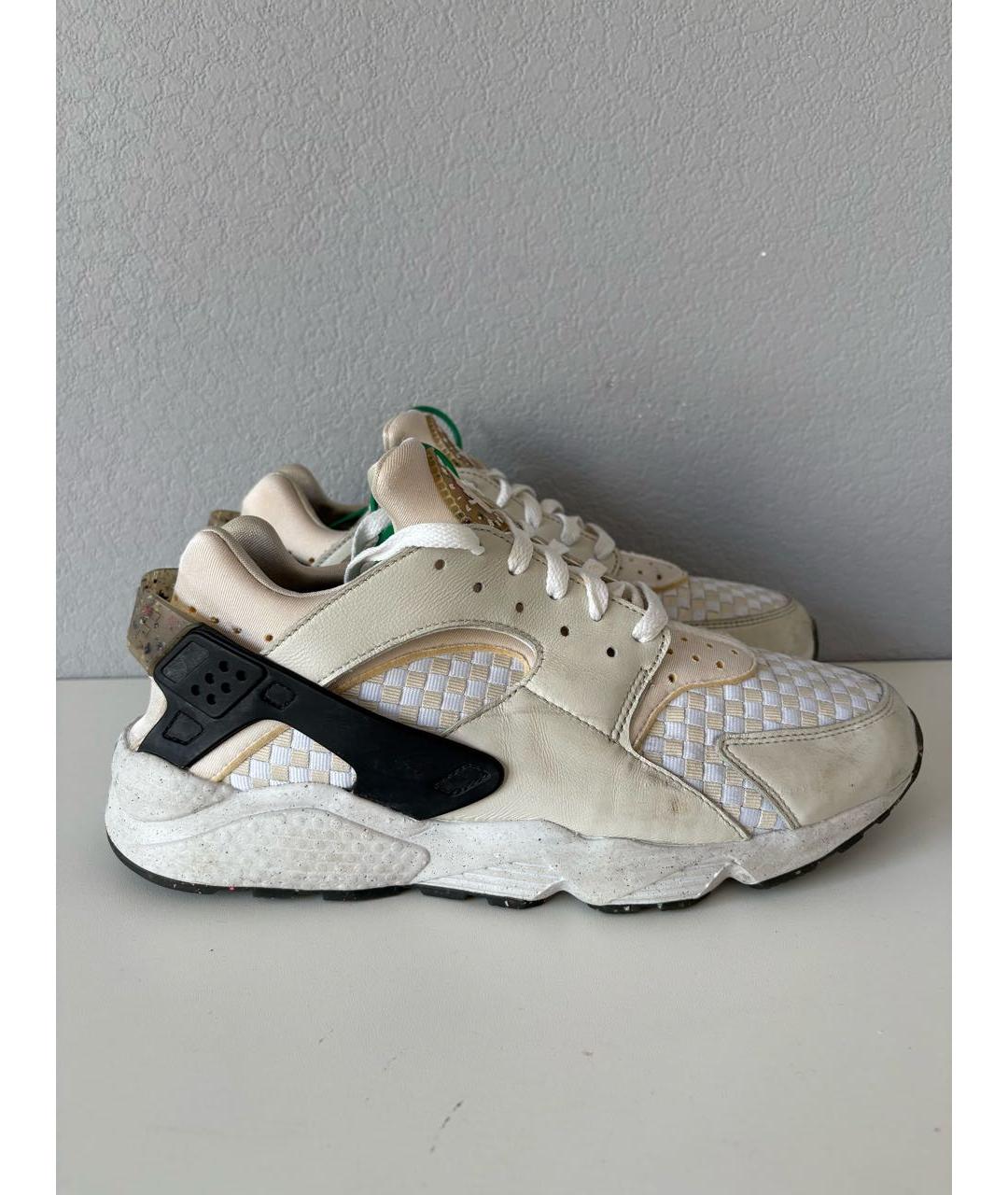 NIKE Бежевые текстильные низкие кроссовки / кеды, фото 4