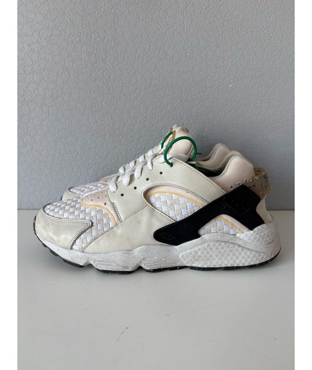 NIKE Бежевые текстильные низкие кроссовки / кеды, фото 3