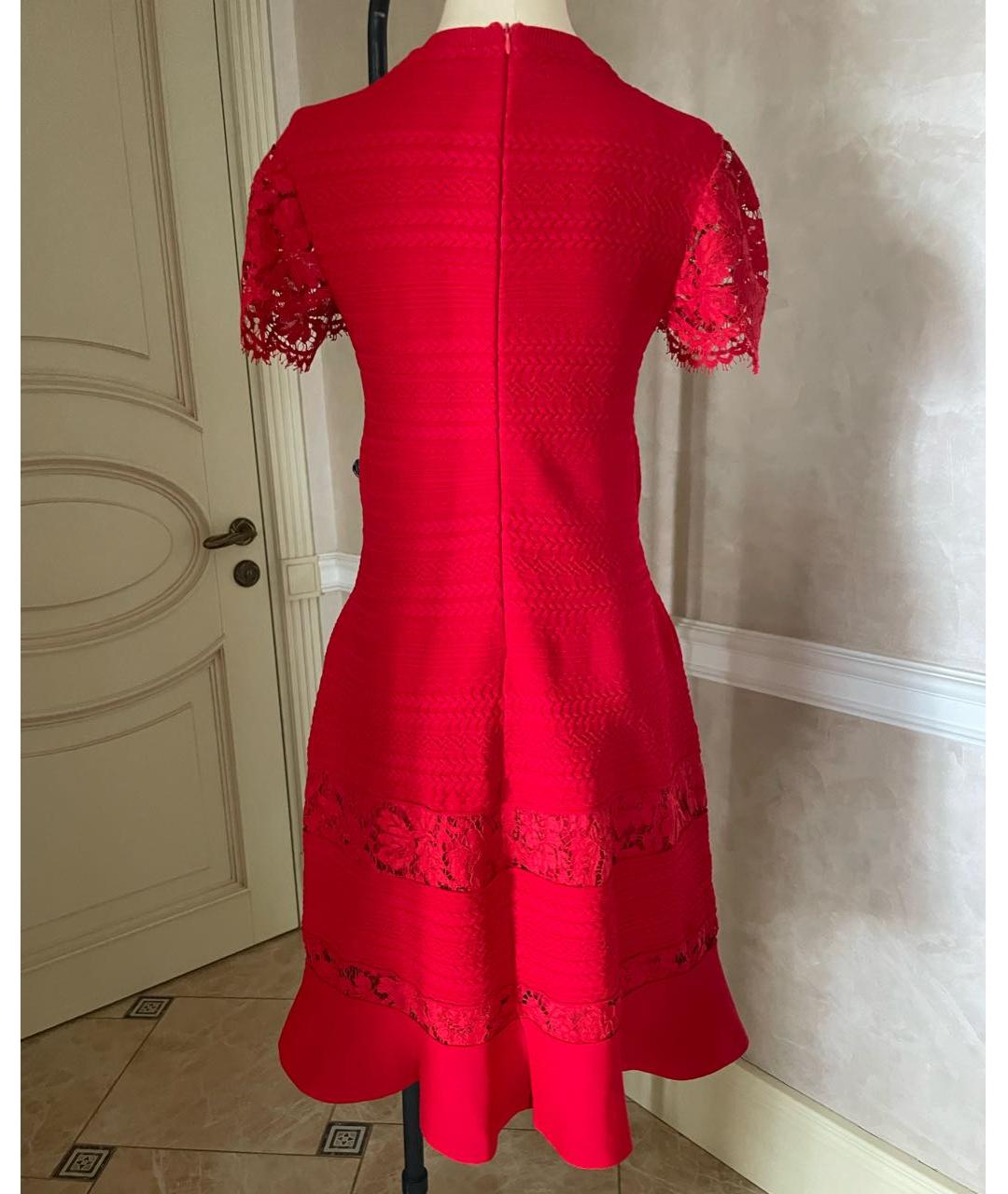 VALENTINO Красное вискозное коктейльное платье, фото 2