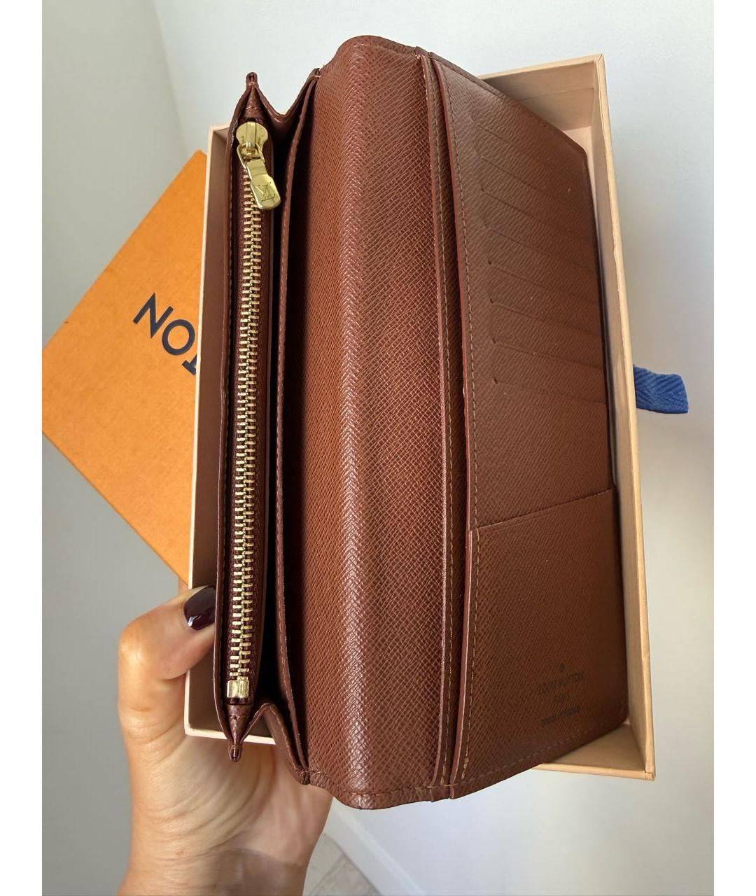 LOUIS VUITTON Коричневый кошелек из искусственной кожи, фото 3