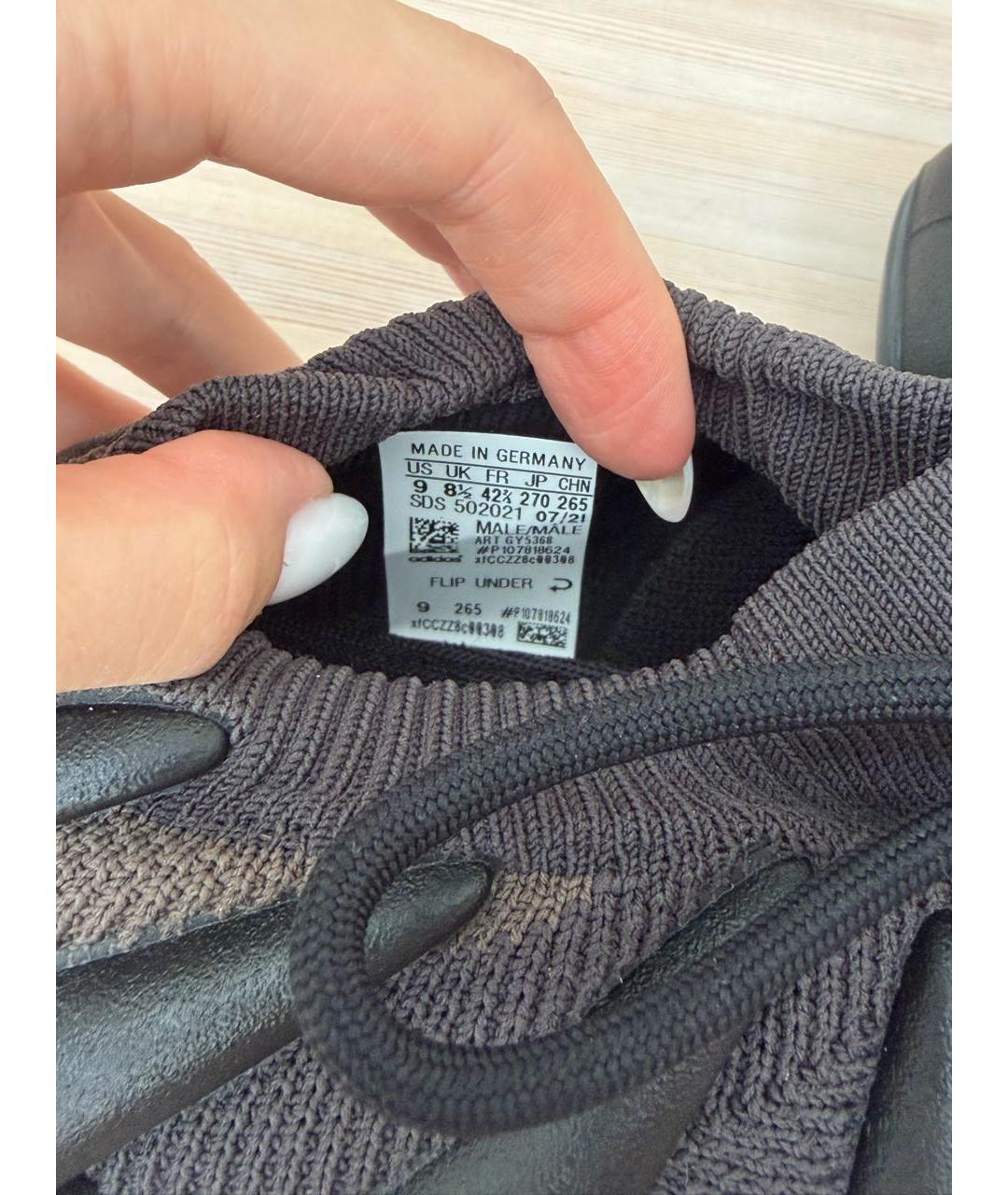 ADIDAS YEEZY Черные текстильные низкие кроссовки / кеды, фото 6