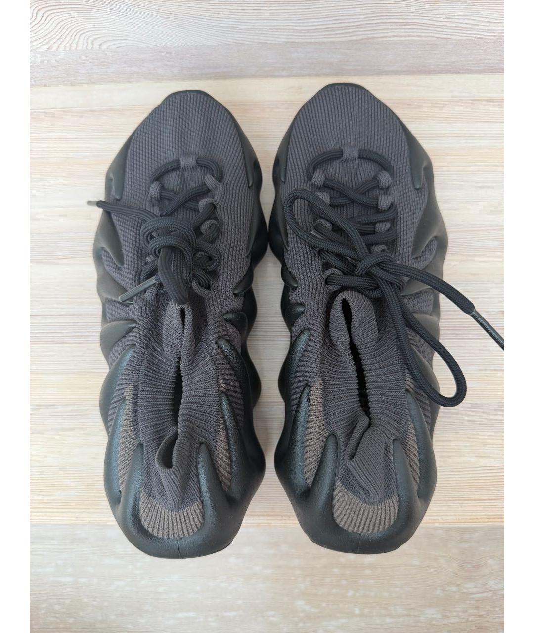 ADIDAS YEEZY Черные текстильные низкие кроссовки / кеды, фото 3