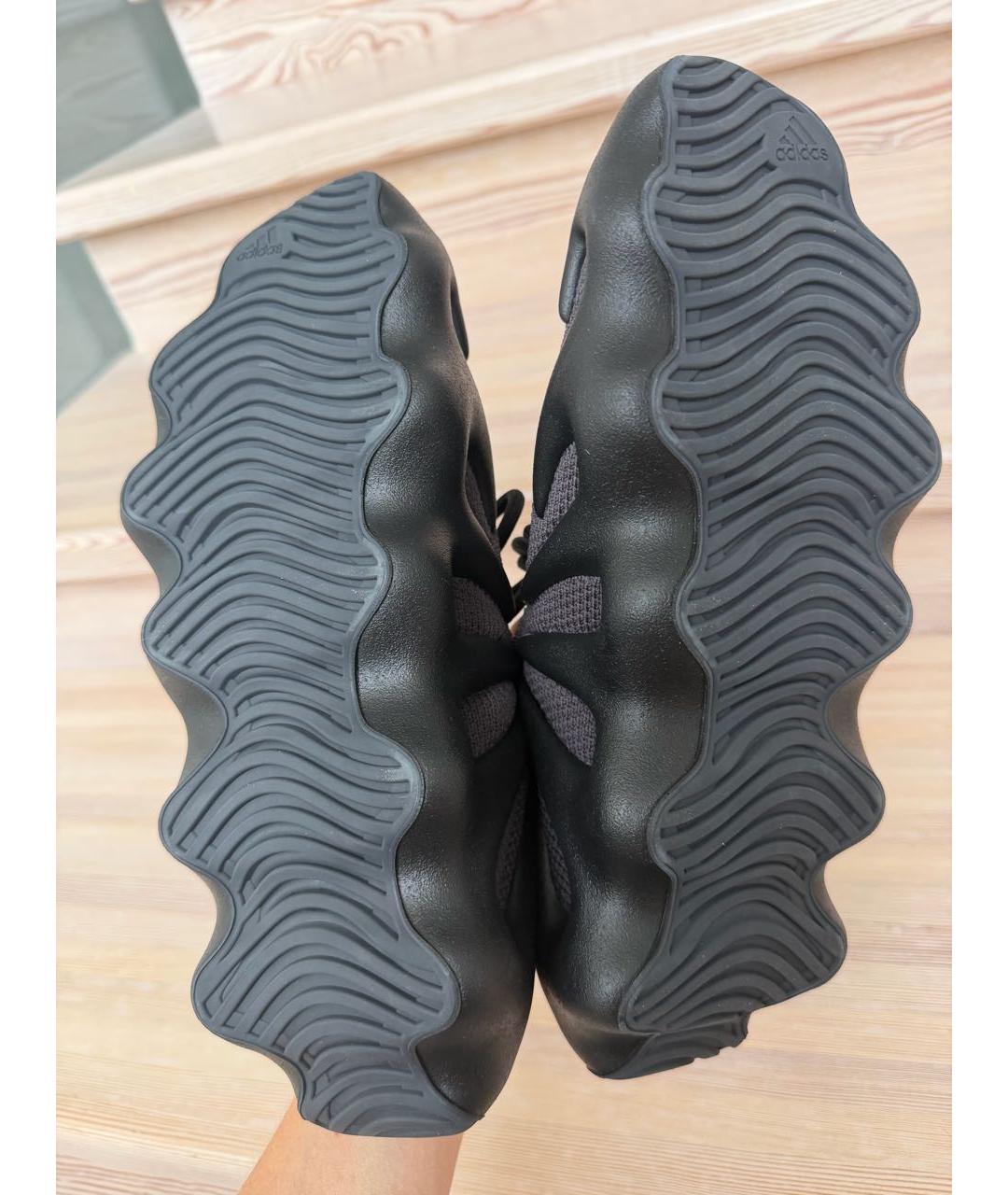 ADIDAS YEEZY Черные текстильные низкие кроссовки / кеды, фото 5