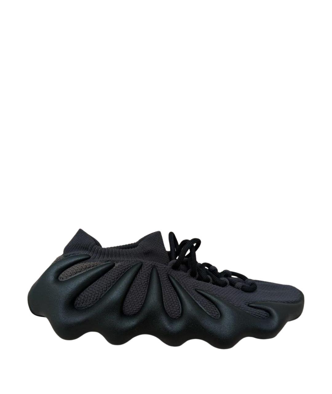 ADIDAS YEEZY Черные текстильные низкие кроссовки / кеды, фото 1