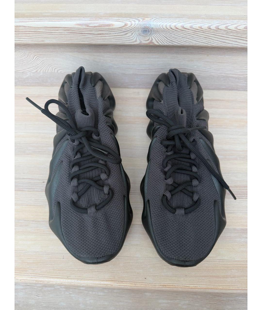 ADIDAS YEEZY Черные текстильные низкие кроссовки / кеды, фото 2