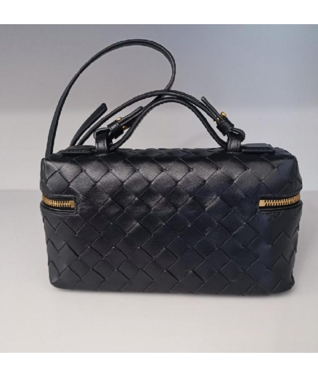 BOTTEGA VENETA Черная кожаная сумка через плечо, фото 3