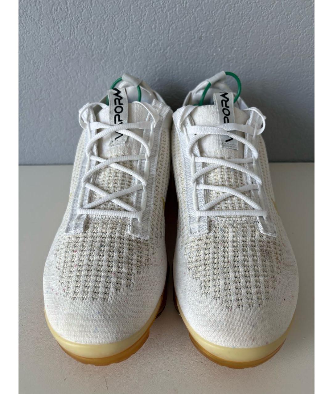 NIKE Белые текстильные низкие кроссовки / кеды, фото 3