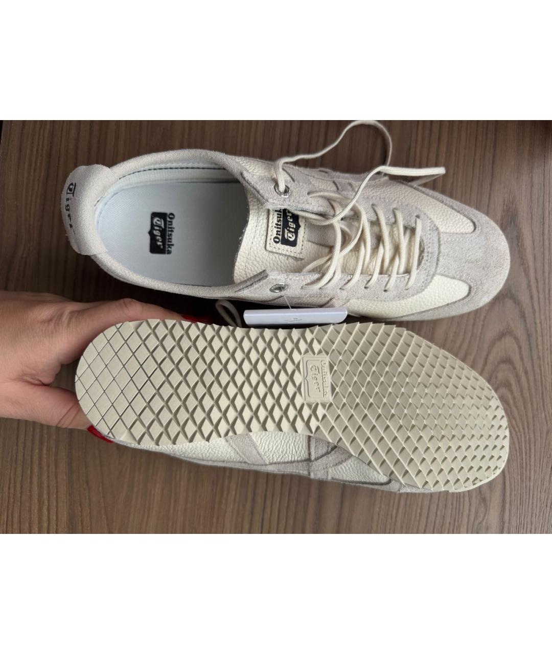 ONITSUKA TIGER Бежевые кожаные кеды, фото 3