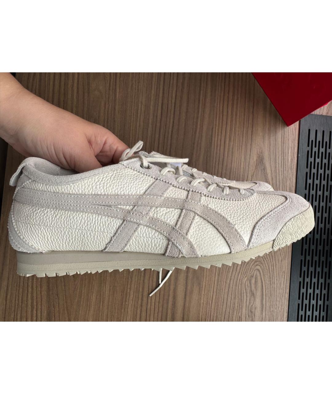 ONITSUKA TIGER Бежевые кожаные кеды, фото 4