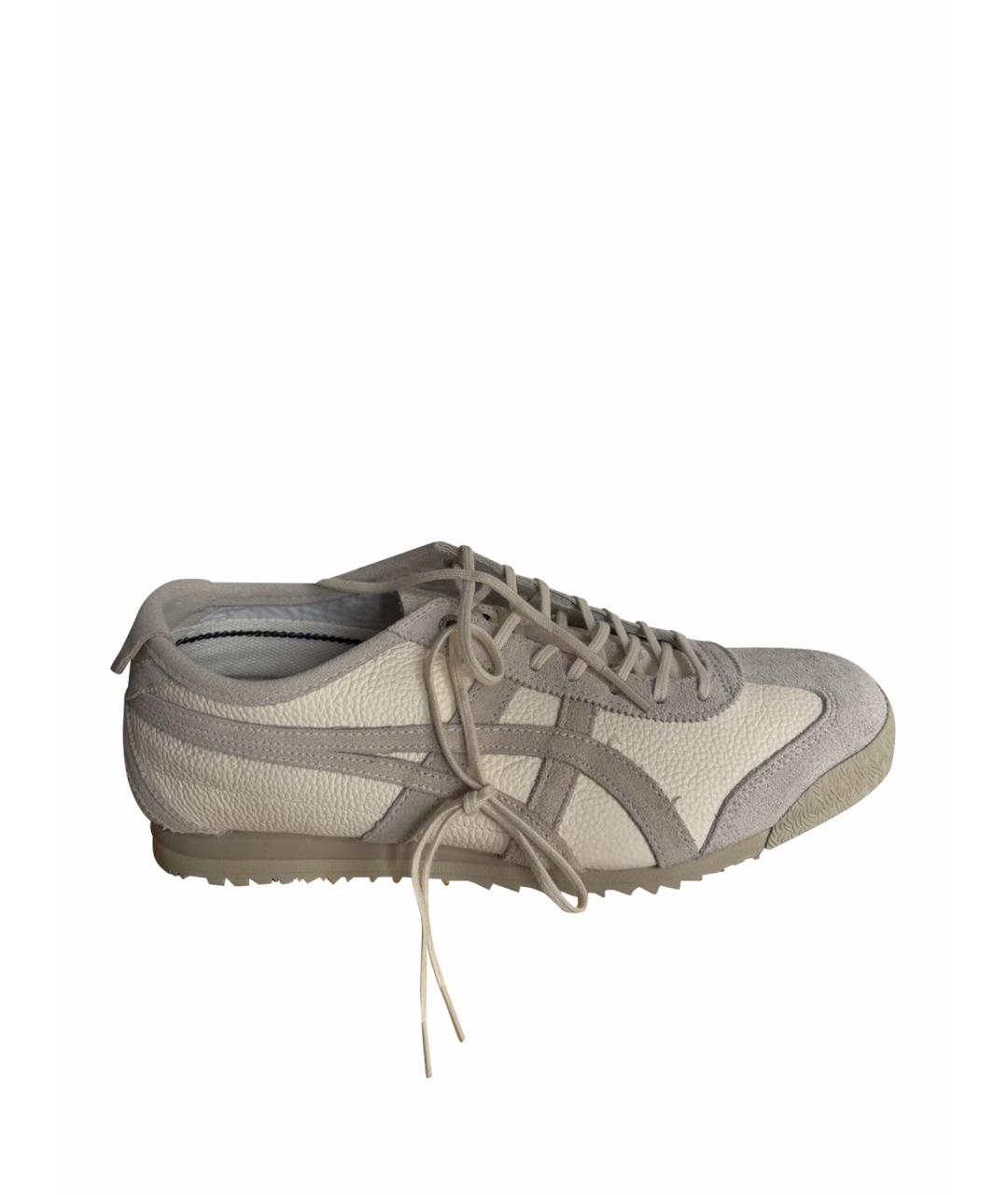 ONITSUKA TIGER Бежевые кожаные кеды, фото 1