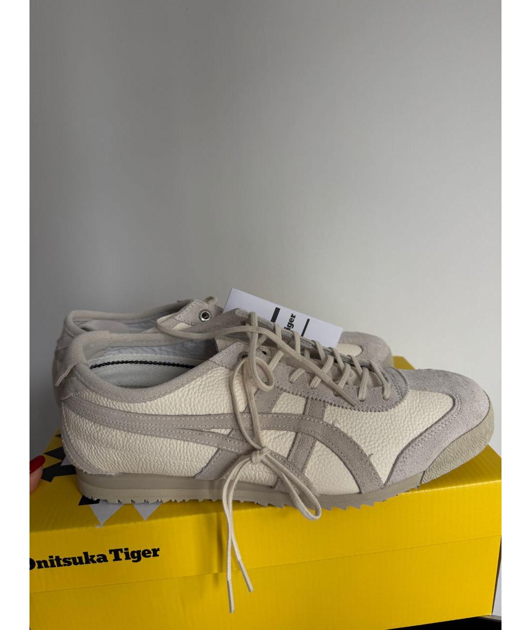 ONITSUKA TIGER Бежевые кожаные кеды, фото 8