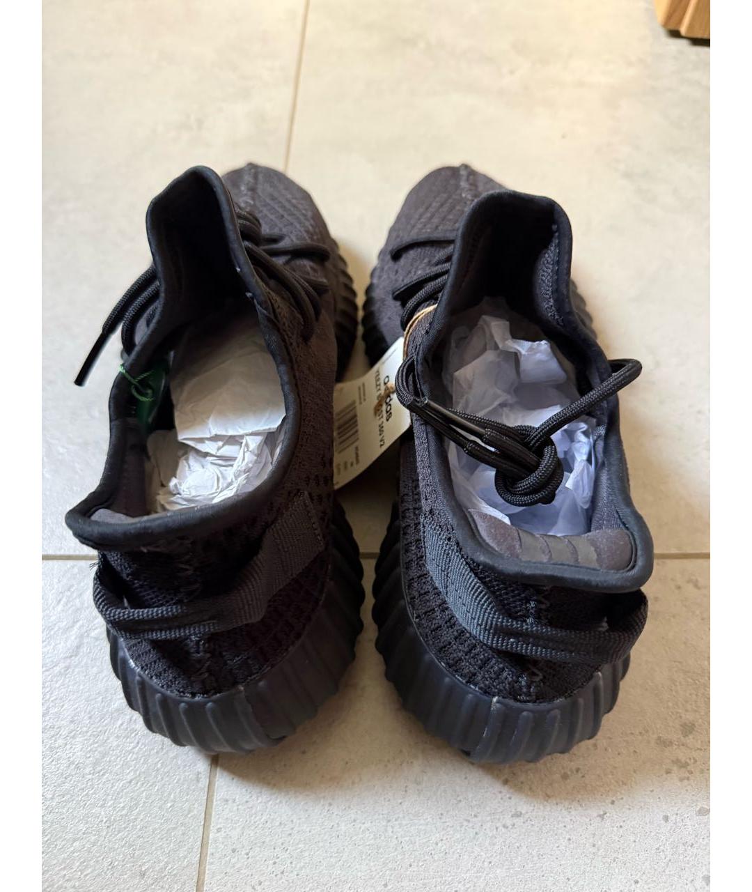 ADIDAS YEEZY Черные текстильные низкие кроссовки / кеды, фото 3