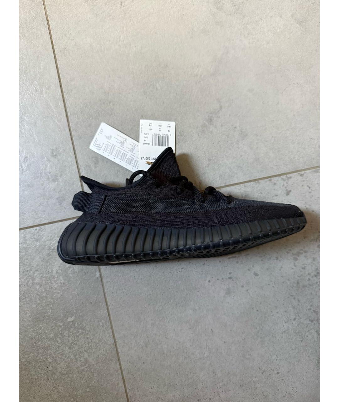 ADIDAS YEEZY Черные текстильные низкие кроссовки / кеды, фото 6